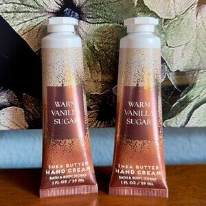 NEW 2-Pc WARM VANILLA SUGAR Hand Cream 1oz Bath & Body Works